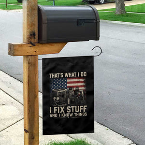 HVAC Technician American Flag Garden Flag I Fix Stuff And I Know Things American Flag TS10 Print Your Wear