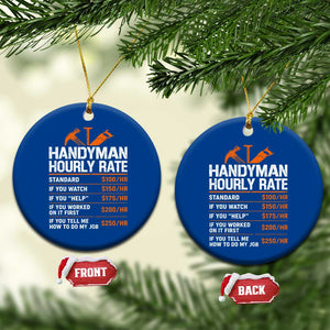 Handyman Hourly Rate Ceramic Ornament Handyman Gifts Contractor Coworker Gift TS10 1pc Blue Print Your Wear