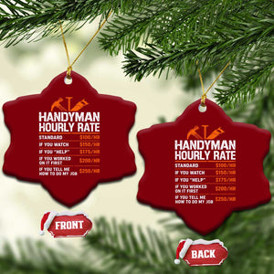 Handyman Hourly Rate Ceramic Ornament Handyman Gifts Contractor Coworker Gift TS10 Print Your Wear
