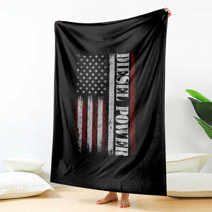 Vintage Distressed Mechanic Trucker Graphic Throw Blanket Diesel Power USA Flag TS10 Print Your Wear