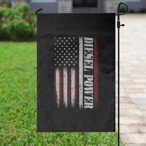 Vintage Distressed Mechanic Trucker Graphic Garden Flag Diesel Power USA Flag TS10 Print Your Wear