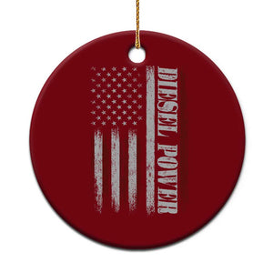 Vintage Distressed Mechanic Trucker Graphic Ceramic Ornament Diesel Power USA Flag TS10 1pc Red Print Your Wear
