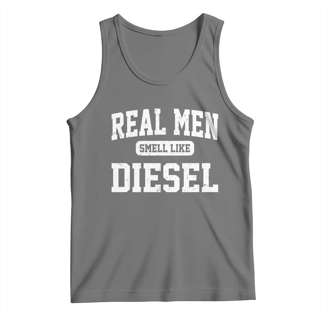 Funny Truck Mechanic Tank Top Real Men Smell Like Diesel TS10 Black Heather Print Your Wear