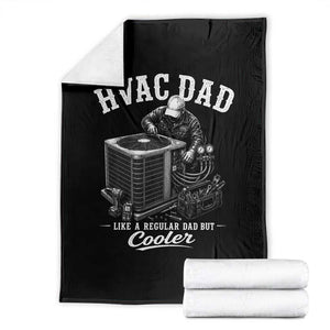 HVAC Dad Throw Blanket Funny Technician Fathers Day Graphic TS10 Black Print Your Wear