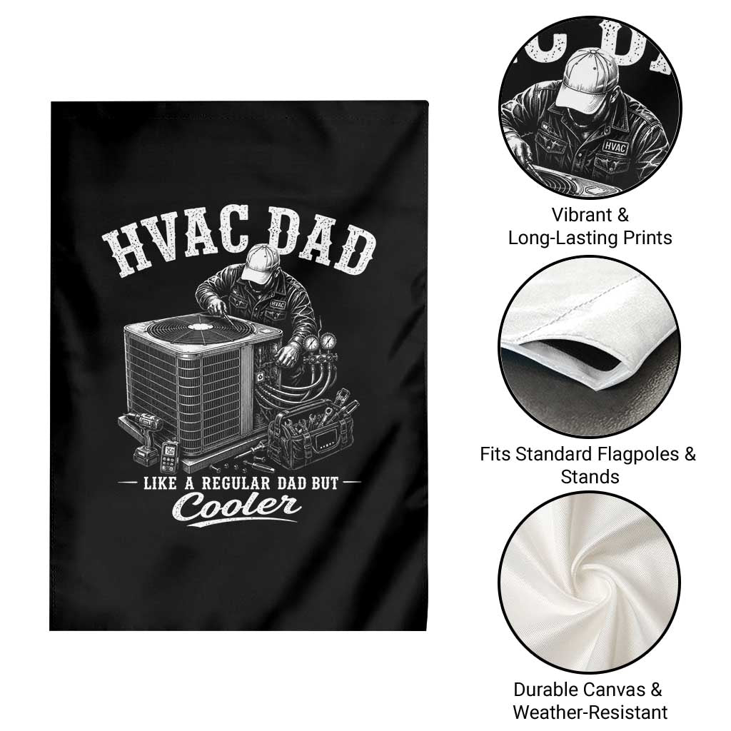 HVAC Dad Garden Flag Funny Technician Fathers Day Graphic TS10 Print Your Wear