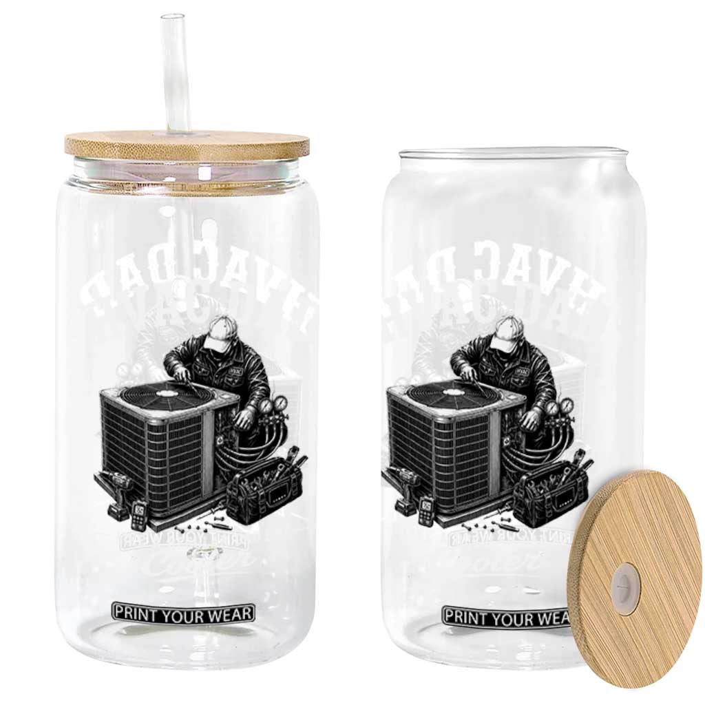 HVAC Dad Glass Can Funny Technician Fathers Day Graphic TS10 Print Your Wear