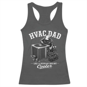 HVAC Dad Racerback Tank Top Funny Technician Fathers Day Graphic TS10 Dark Heather Print Your Wear