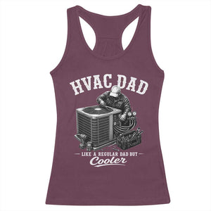 HVAC Dad Racerback Tank Top Funny Technician Fathers Day Graphic TS10 Maroon Print Your Wear