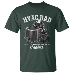 HVAC Dad T Shirt Funny Technician Fathers Day Graphic TS10 Dark Forest Green Print Your Wear