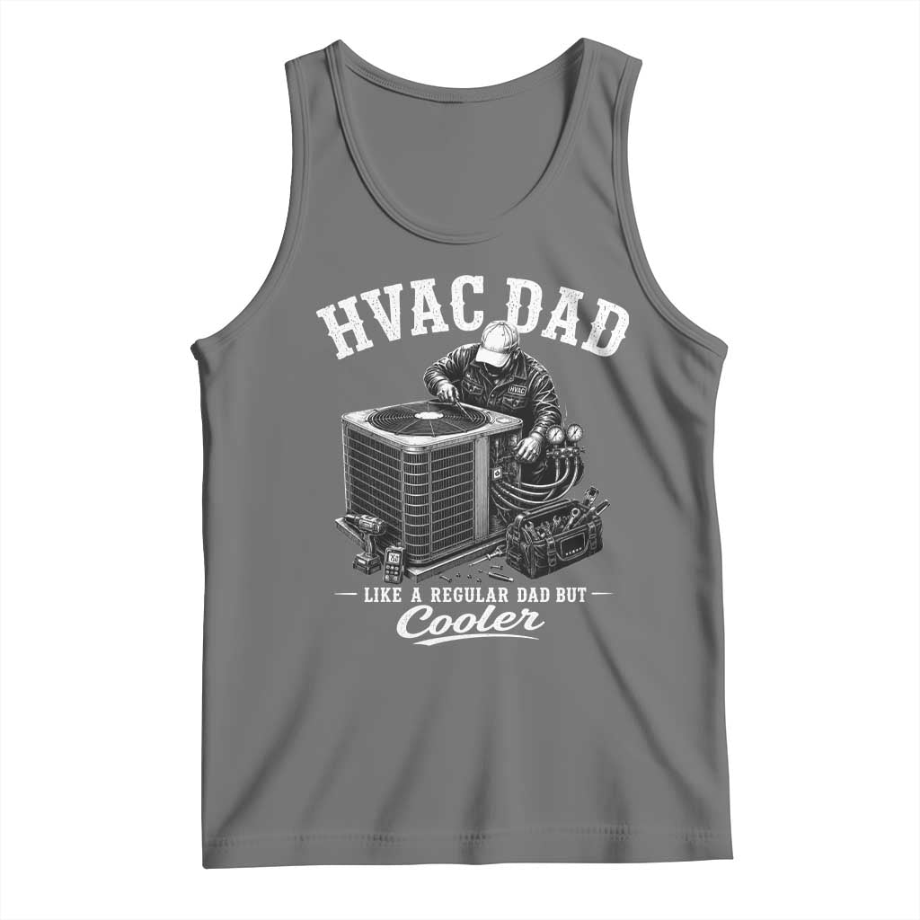 HVAC Dad Tank Top Funny Technician Fathers Day Graphic TS10 Black Heather Print Your Wear