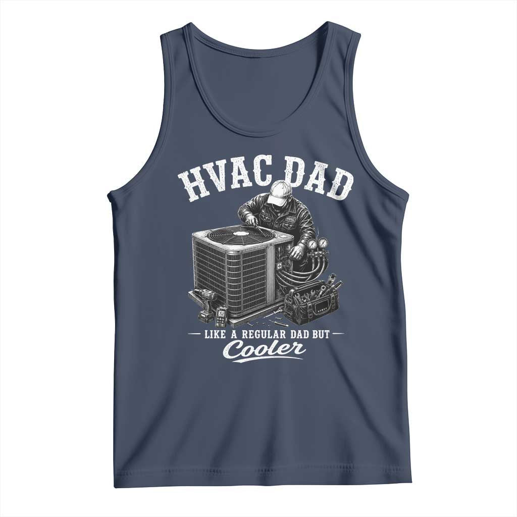 HVAC Dad Tank Top Funny Technician Fathers Day Graphic TS10 Navy Print Your Wear