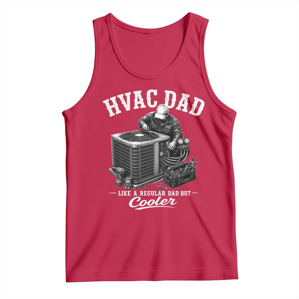 HVAC Dad Tank Top Funny Technician Fathers Day Graphic TS10 Red Print Your Wear