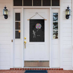 Well Shit Skeleton Detached Arm Garden Flag Gothic Halloween Flying Balloons Graphic TS10 Print Your Wear