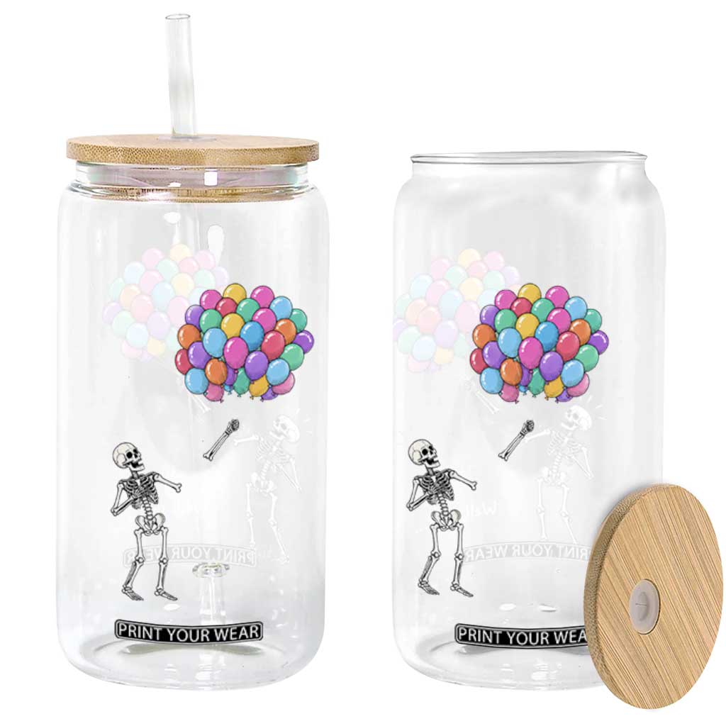 Well Shit Skeleton Detached Arm Glass Can Gothic Halloween Flying Balloons Graphic TS10 Print Your Wear