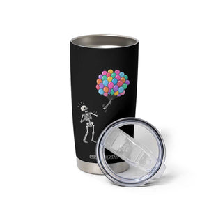 Well Shit Skeleton Detached Arm Tumbler Cup Gothic Halloween Flying Balloons Graphic TS10 Print Your Wear