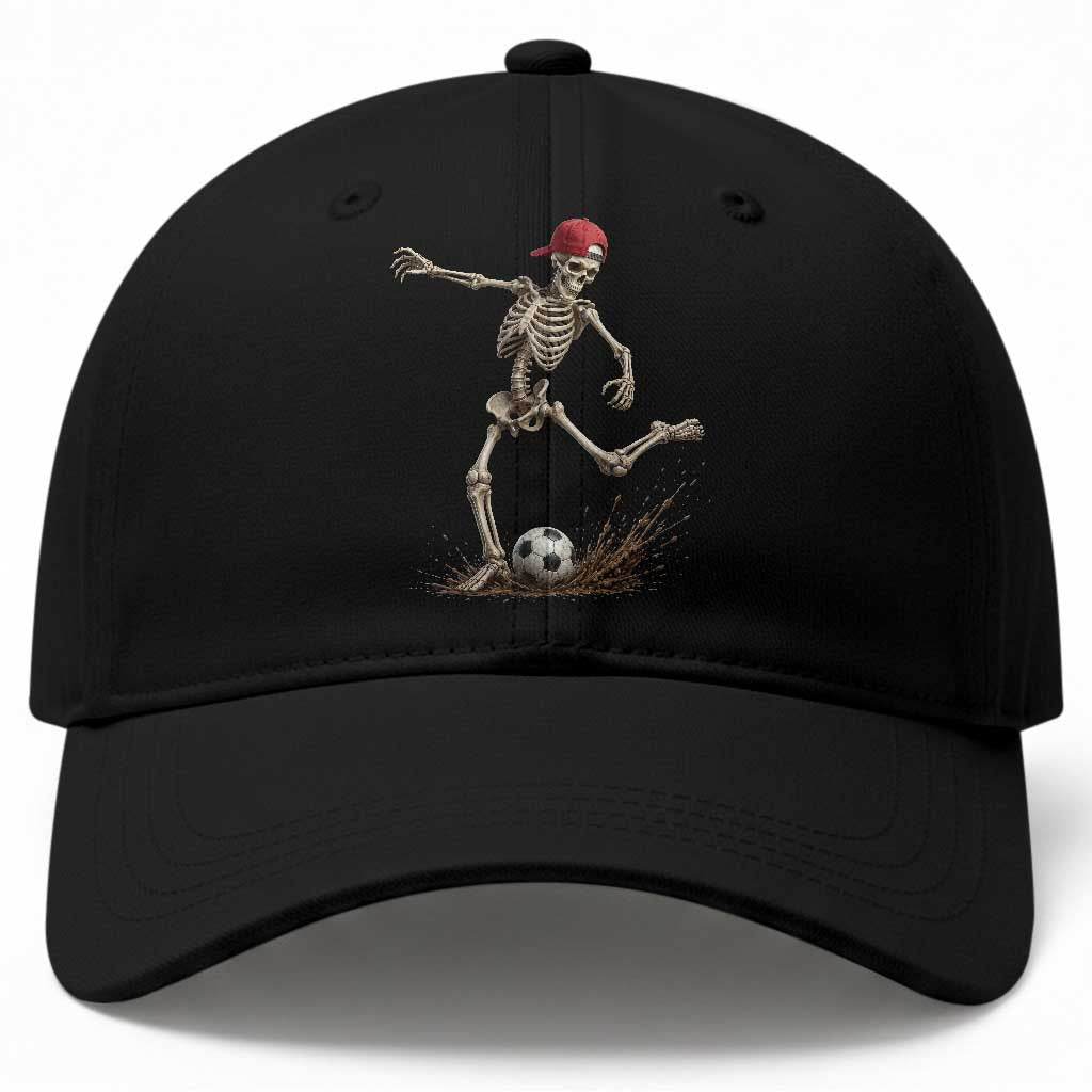 Skeleton Soccer Halloween Costume Baseball Cap Football Kicking Concept Funny Sports Fan