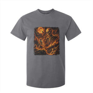 90s Retro Skeleton Full Moon Spooky Halloween Graphic T Shirt For Kid