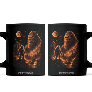 Bigfoot Sasquatch Under The Moon Night Forest Graphic Coffee Mug