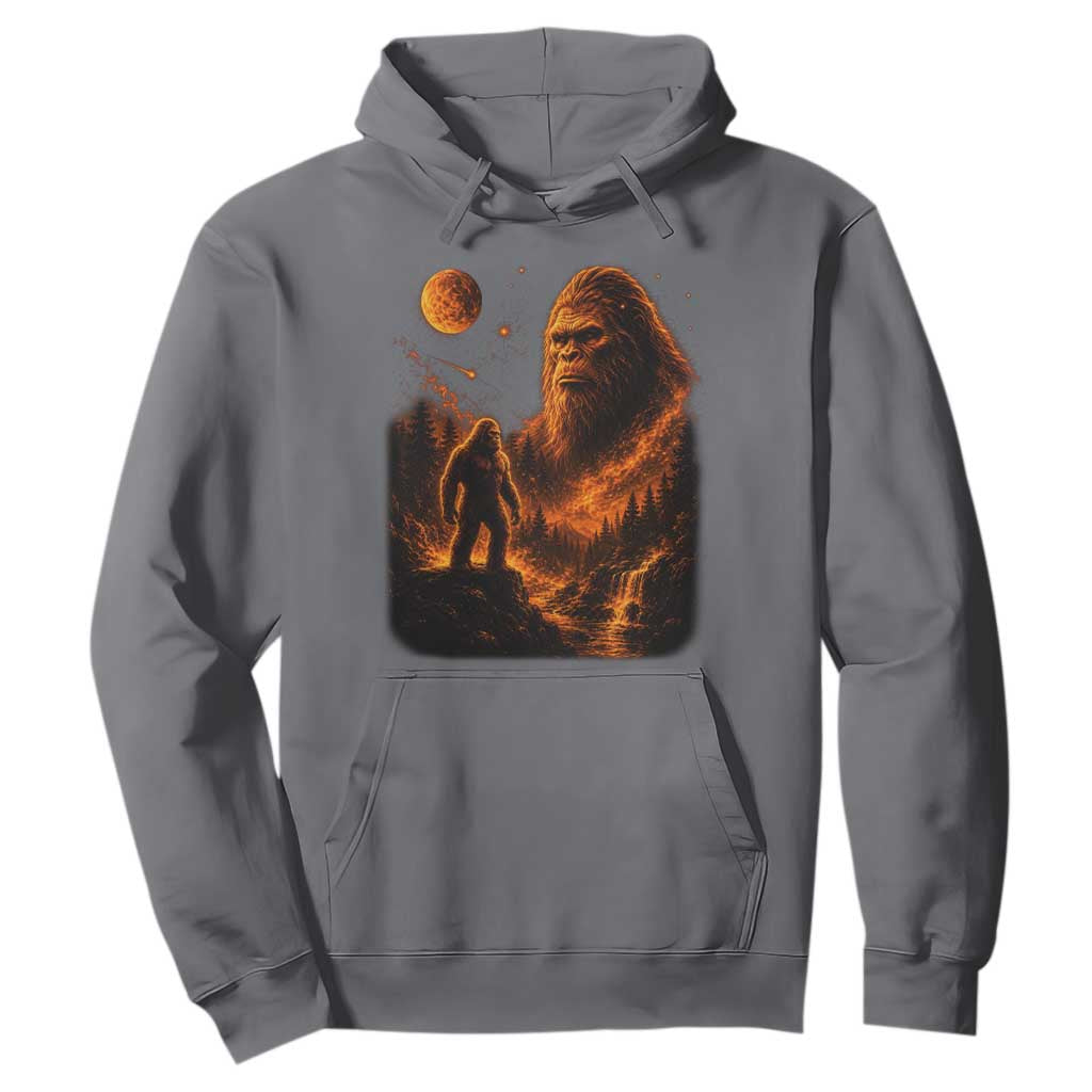 Bigfoot Sasquatch Under The Moon Night Forest Graphic Hoodie
