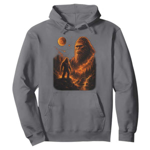 Bigfoot Sasquatch Under The Moon Night Forest Graphic Hoodie