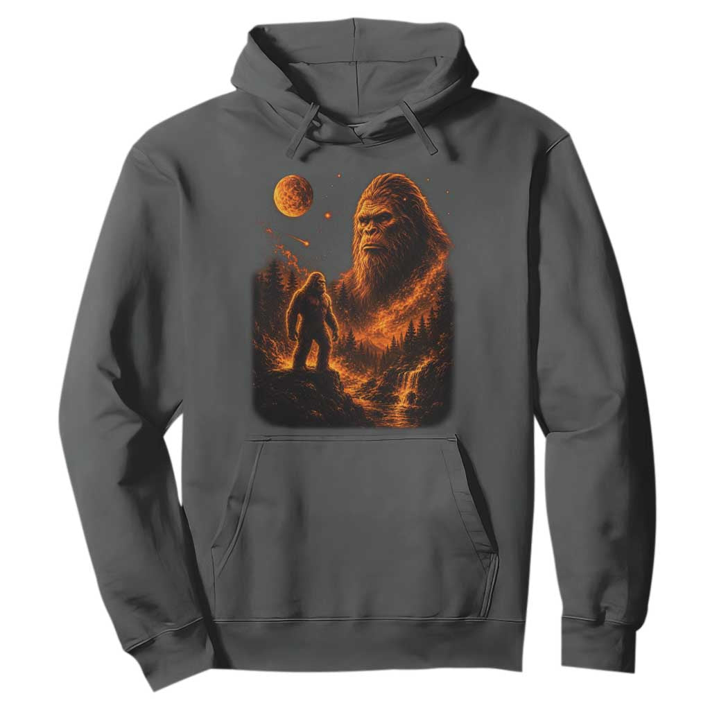 Bigfoot Sasquatch Under The Moon Night Forest Graphic Hoodie