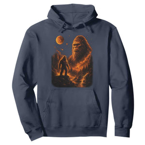 Bigfoot Sasquatch Under The Moon Night Forest Graphic Hoodie