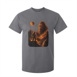 Bigfoot Sasquatch Under The Moon Night Forest Graphic T Shirt For Kid