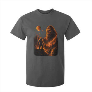 Bigfoot Sasquatch Under The Moon Night Forest Graphic T Shirt For Kid