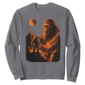Bigfoot Sasquatch Under The Moon Night Forest Graphic Sweatshirt