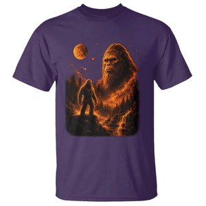 Bigfoot Sasquatch Under The Moon Night Forest Graphic T Shirt