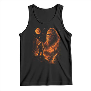 Bigfoot Sasquatch Under The Moon Night Forest Graphic Tank Top