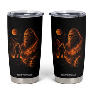 Bigfoot Sasquatch Under The Moon Night Forest Graphic Tumbler Cup