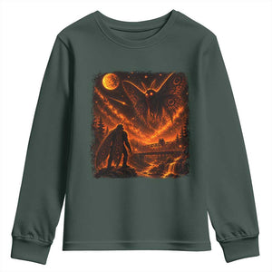 Mothman Cryptid Under The Moon 90s Retro Youth Sweatshirt Vintage Silver Bridge Dark Fantasy Graphic