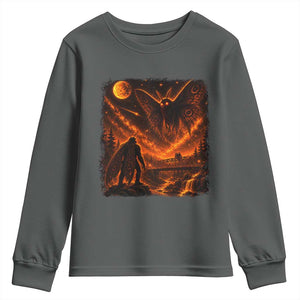 Mothman Cryptid Under The Moon 90s Retro Youth Sweatshirt Vintage Silver Bridge Dark Fantasy Graphic