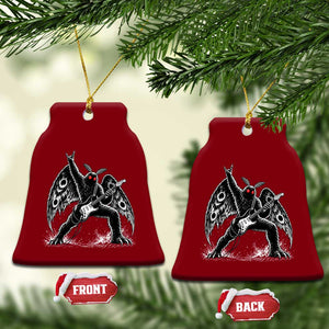 Mothman Rock Guitarist Ceramic Ornament Heavy Metal Cryptid Monochromatic