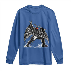 Mothman Rock Guitarist Long Sleeve Shirt Heavy Metal Cryptid Monochromatic