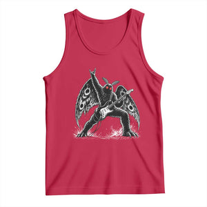 Mothman Rock Guitarist Tank Top Heavy Metal Cryptid Monochromatic