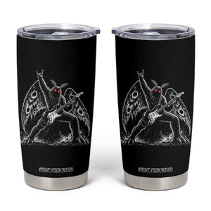 Mothman Rock Guitarist Tumbler Cup Heavy Metal Cryptid Monochromatic