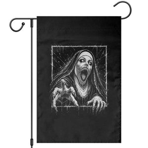 Horror Creepy Nun Demon Unholy Evil Occult Scary Goth Graphic Halloween Garden Flag
