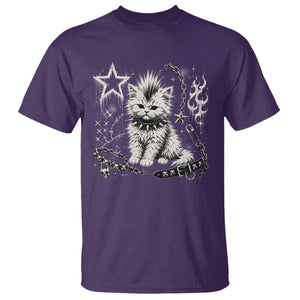 Punk Rock Kitten Mohawk Spooky Y2K Grunge Cat Graphic T Shirt
