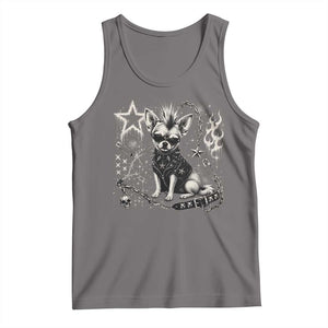 Punk Rock Chihuahua Dog Mohawk Spooky Y2K Grunge Graphic Tank Top