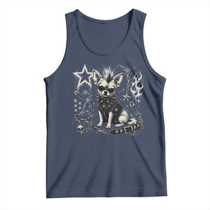 Punk Rock Chihuahua Dog Mohawk Spooky Y2K Grunge Graphic Tank Top