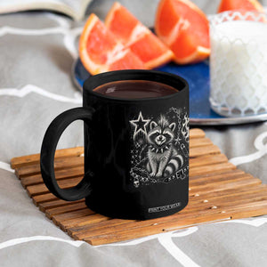 Punk Rock Raccoon Trash Panda Mohawk Spooky Y2K Grunge Graphic Coffee Mug