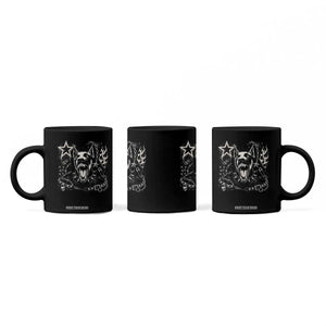 Punk Rock Doberman Growling Dog Angry Barking Y2K Graphic Coffee Mug