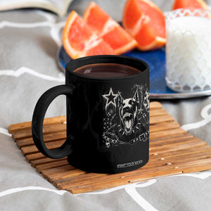 Punk Rock Doberman Growling Dog Angry Barking Y2K Graphic Coffee Mug