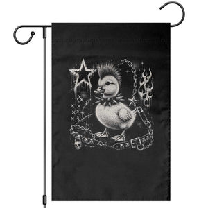 Punk Rock Duckling Mohawk Spooky Y2K Grunge Graphic Garden Flag