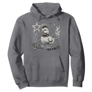Punk Rock Duckling Mohawk Spooky Y2K Grunge Graphic Hoodie