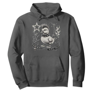 Punk Rock Duckling Mohawk Spooky Y2K Grunge Graphic Hoodie