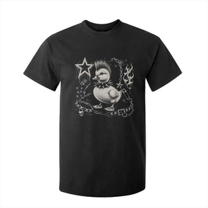 Punk Rock Duckling Mohawk Spooky Y2K Grunge Graphic T Shirt For Kid