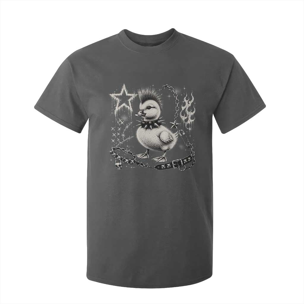 Punk Rock Duckling Mohawk Spooky Y2K Grunge Graphic T Shirt For Kid